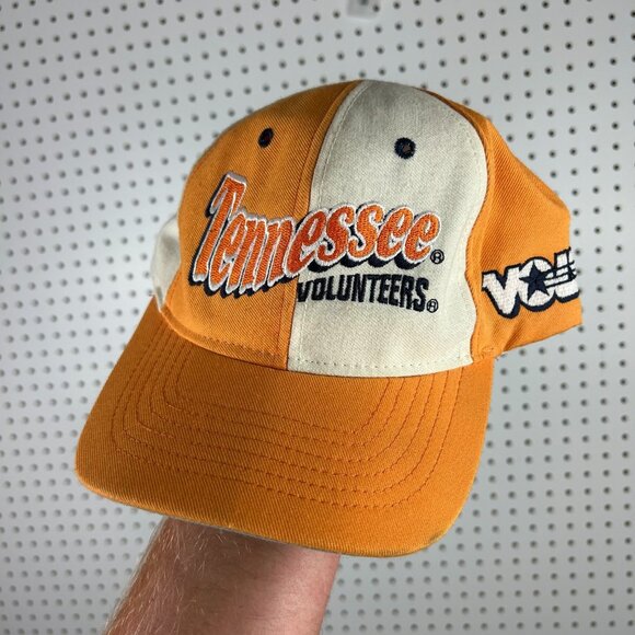 Tennessee Volunteers Vols Hat Snapback Vintage Orange 90s Twins Cream READ UT - Picture 1 of 8